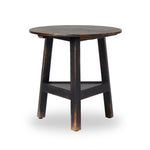 Kickapoo River Cricket Table by Van Thiel Distressed Black Front Facing View Four Hands