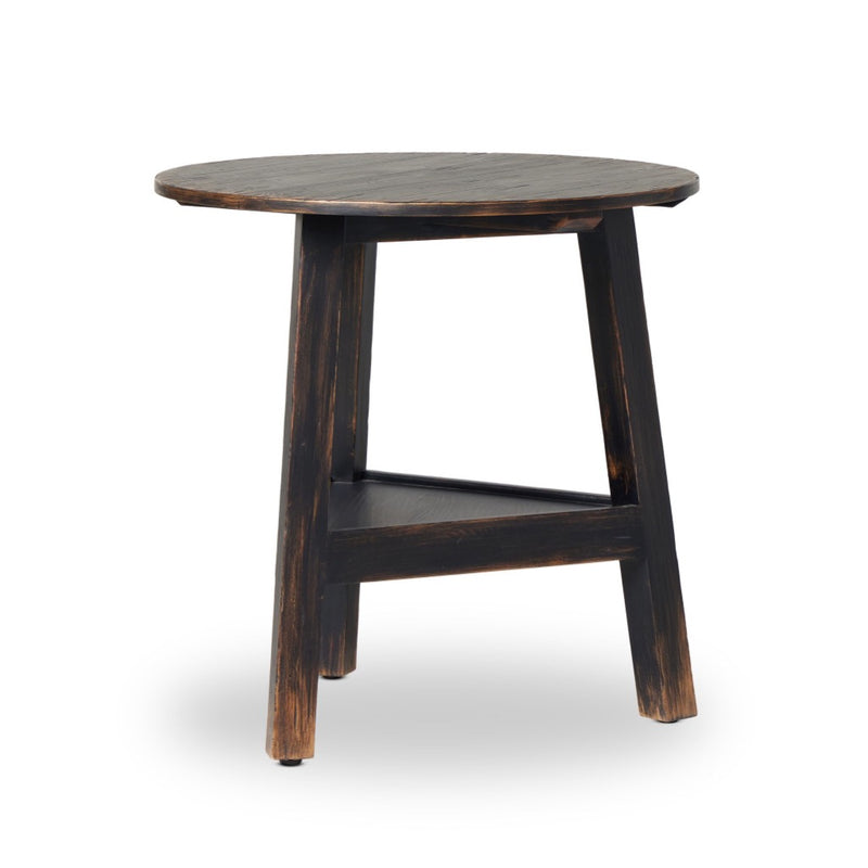 Kickapoo River Cricket Table by Van Thiel Distressed Black Angled View 238730-002