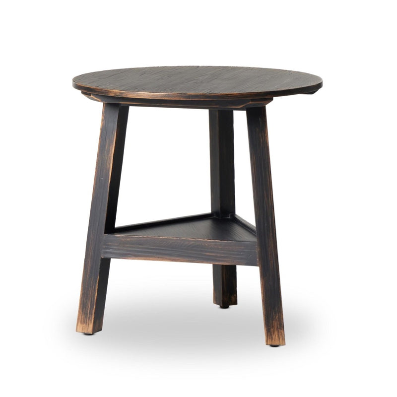 Kickapoo River Cricket Table by Van Thiel Distressed Black Side View 238730-002