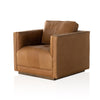 Kiera Swivel Chair Palermo Cognac Angled View 106065-014
