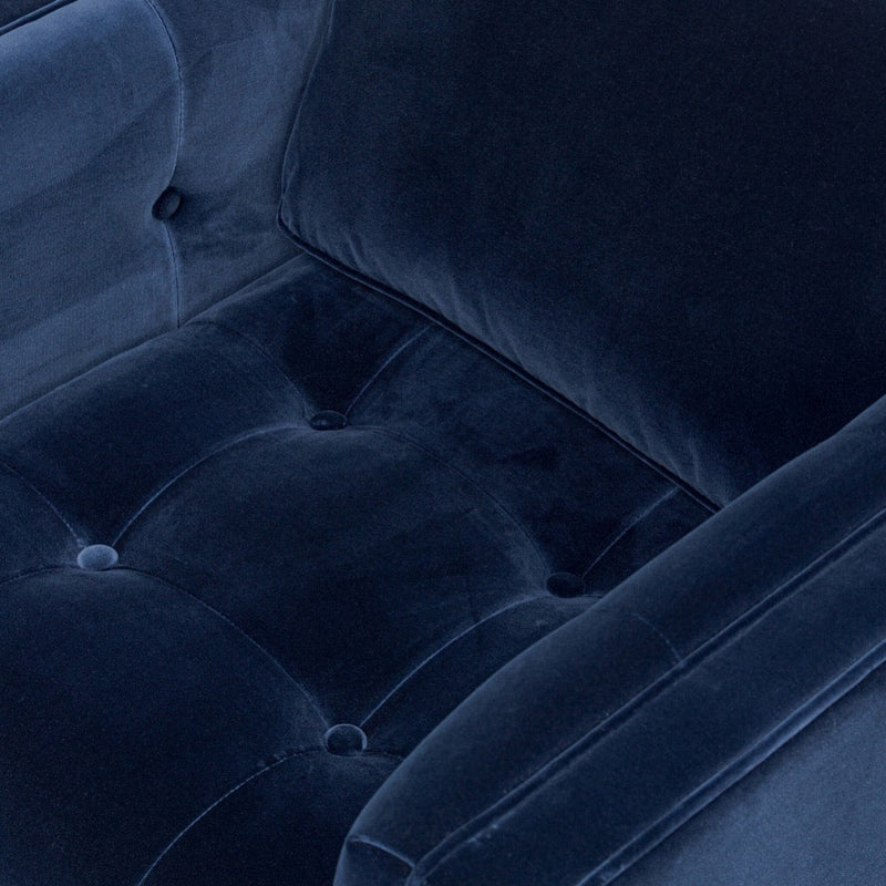Four Hands Kiera Swivel Chair button tufted seat cushion