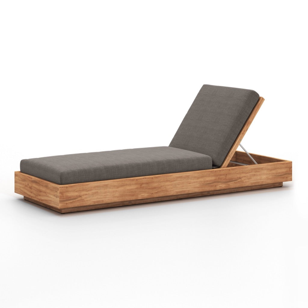 Four Hands Kinta Outdoor Chaise Lounge angled view 