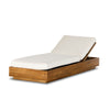 Four Hands Kinta Outdoor Chaise Lounge Faye Cream Adjustable Back