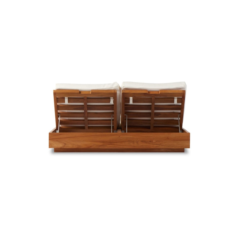 Four Hands Kinta Outdoor Double Chaise Lounge back view