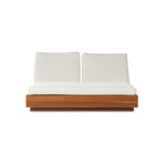 Four Hands Kinta Outdoor Double Chaise Lounge front view