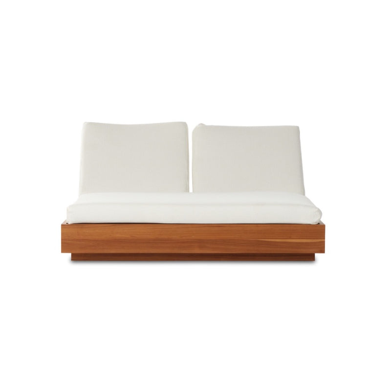 Four Hands Kinta Outdoor Double Chaise Lounge front view