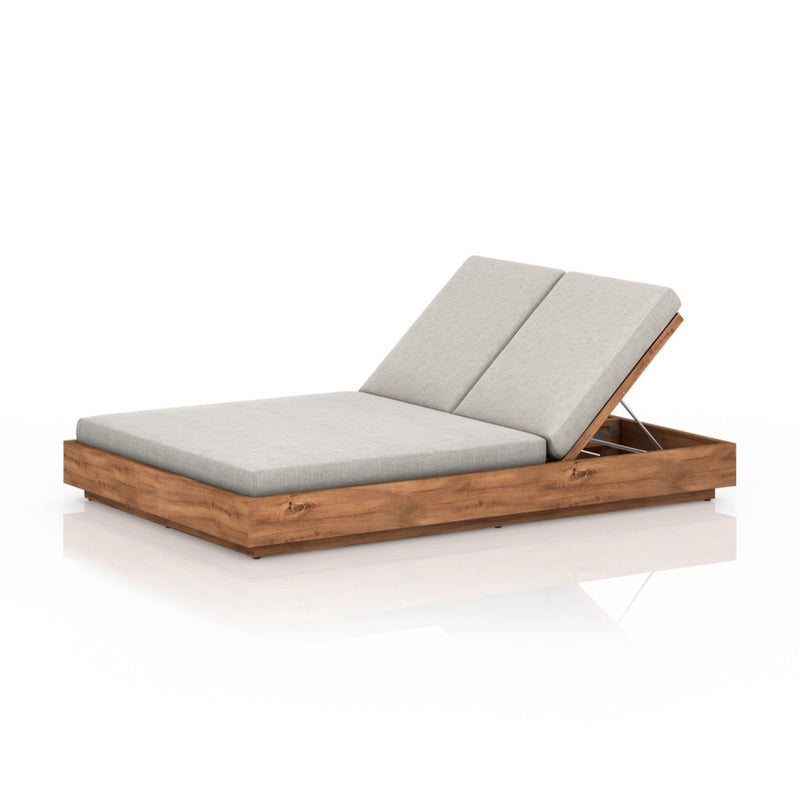 Four Hands Kinta Outdoor Double Chaise Lounge angled view