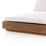 Four Hands Kinta Outdoor Double Chaise Lounge teak frame detail