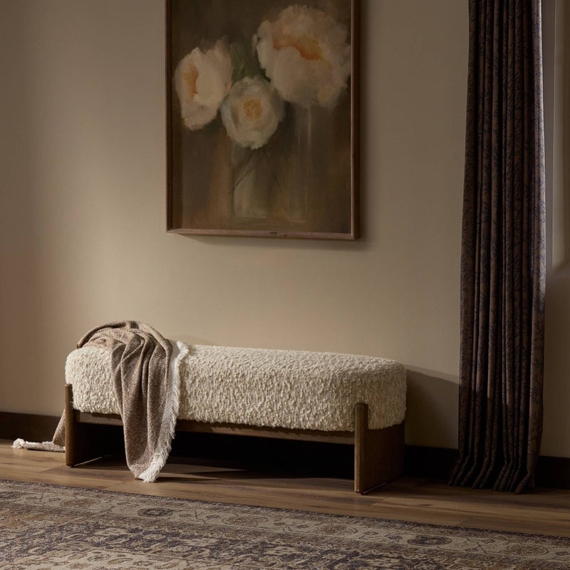 Four Hands Kirby Accent Bench - Solema Cream