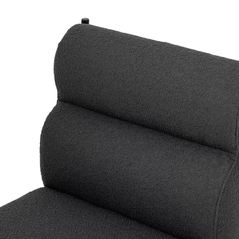 Klein Dining Chair Fiqa Boucle Slate Channeled Backrest Four Hands