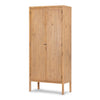 Knightdale Cabinet Smoked Pine Angled View Four Hands