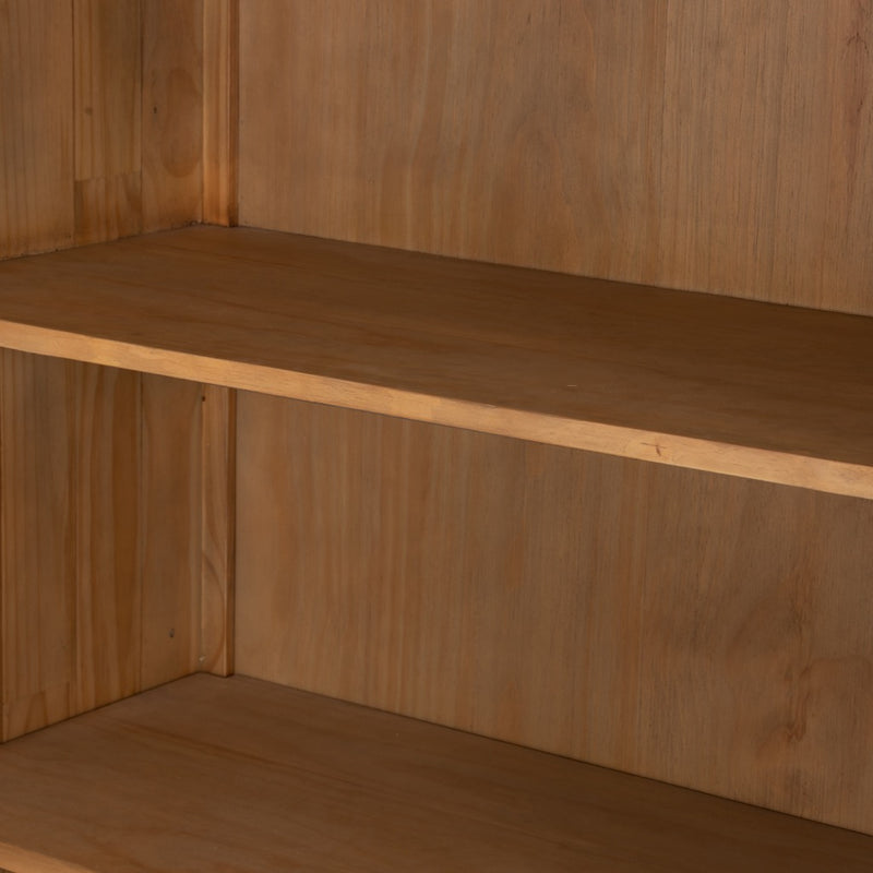 Knightdale Cabinet Smoked Pine Interior Shelving Four Hands