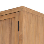 Four Hands Knightdale Cabinet Smoked Pine Top Right Corner Detail