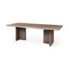 Mercana Konstantin Live Edge Rectangular Dining Table angled view 