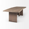 Mercana Konstantin Live Edge Rectangular Dining Table angled side view 