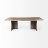 Mercana Konstantin Live Edge Rectangular Dining Table front view 