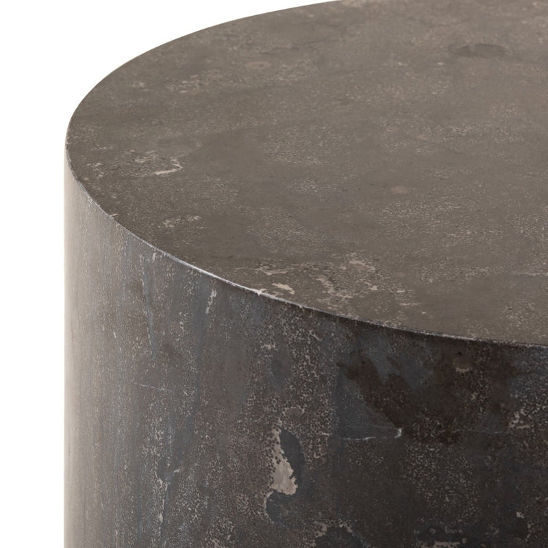 Kramer End Table Bluestone Rounded Tabletop Edge Four Hands