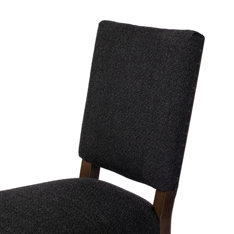 Kurt Dining Chair Gibson Black Back Vushion Angled Four Hands