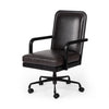Lacey Desk Chair Brushed Ebony Angled View Four Hands