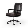 Four Hands Lacey Desk Chair Brushed Ebony Angled View