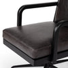 Lacey Desk Chair Brushed Ebony Top Grain Leather Seating 234108-003
