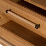 Laker Cabinet Light Oak Veneer Open Drawers 232357-001
