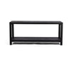 Lamar Console Table Drifted Matte Black Front Facing View 100568-004
