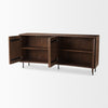 Mercana Lance Sideboard Brown Angled View Open Doors 69960
