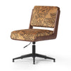 Landon Armless Desk Chair Balkan Ochre Angled View Four Hands