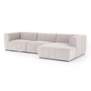 Langham 3-Piece Sectional 225832-001 right chaise angled view 