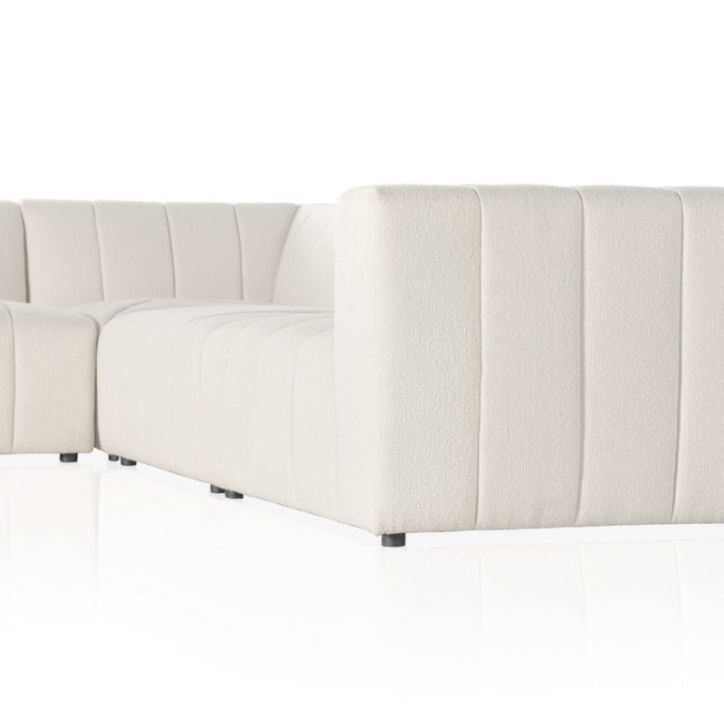Four Hands Langham Channeled 5-Piece Sectional eye level seat cushion