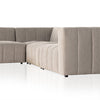 Langham Channeled 5-Piece Sectional 238330-001 angled seat view