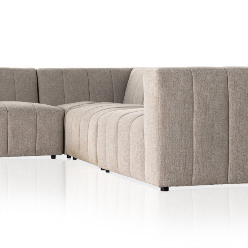 Langham Channeled 5-Piece Sectional 238330-001 angled seat view