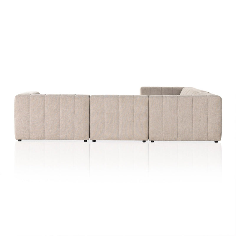 Four Hands Langham Channeled 5-Piece Sectional back view