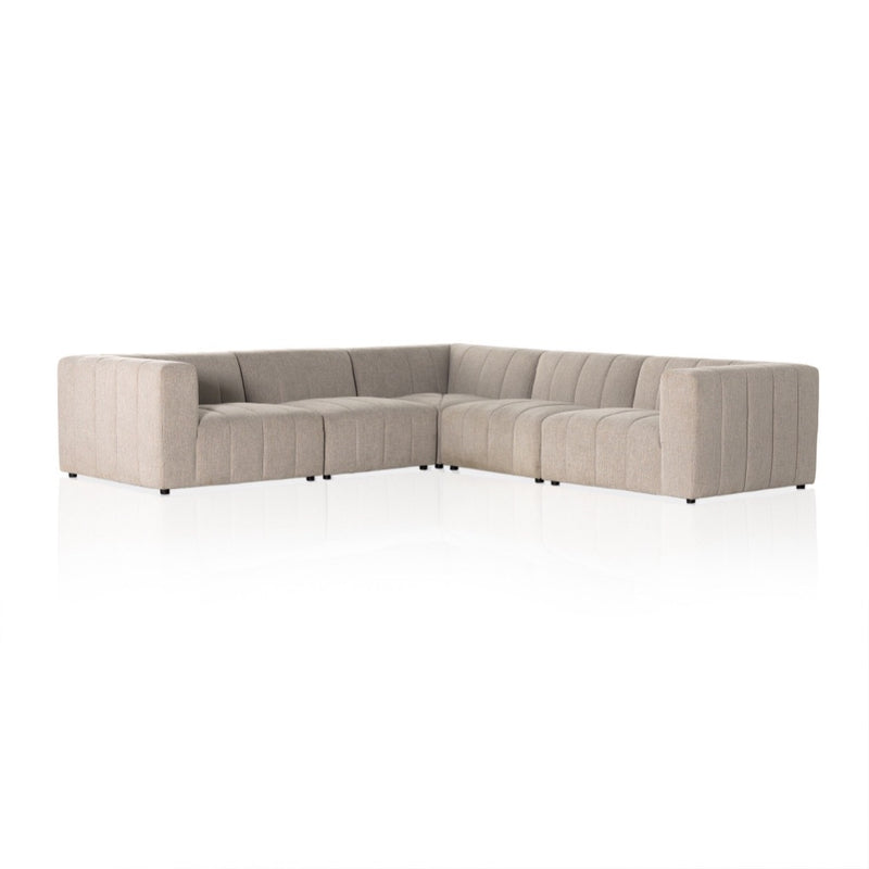 Four Hands Langham Channeled 5-Piece Sectional angled view