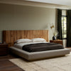 Lara Bed Natural Reclaimed French Oak Staged View in Bedroom 242165-001