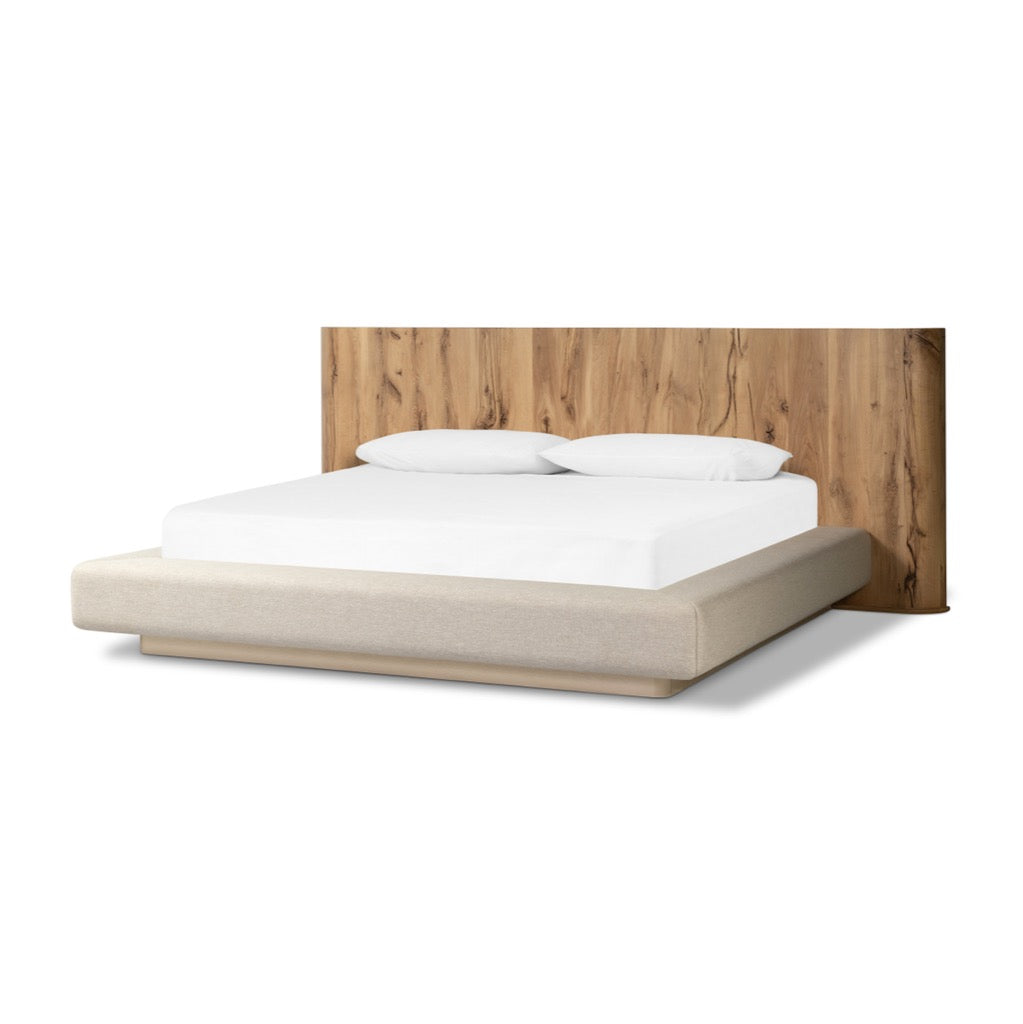 Lara Bed Natural Reclaimed French Oak Angled View 242165-001