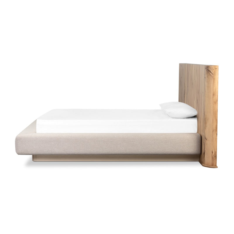 Lara Bed Natural Reclaimed French Oak Side View Four Hands