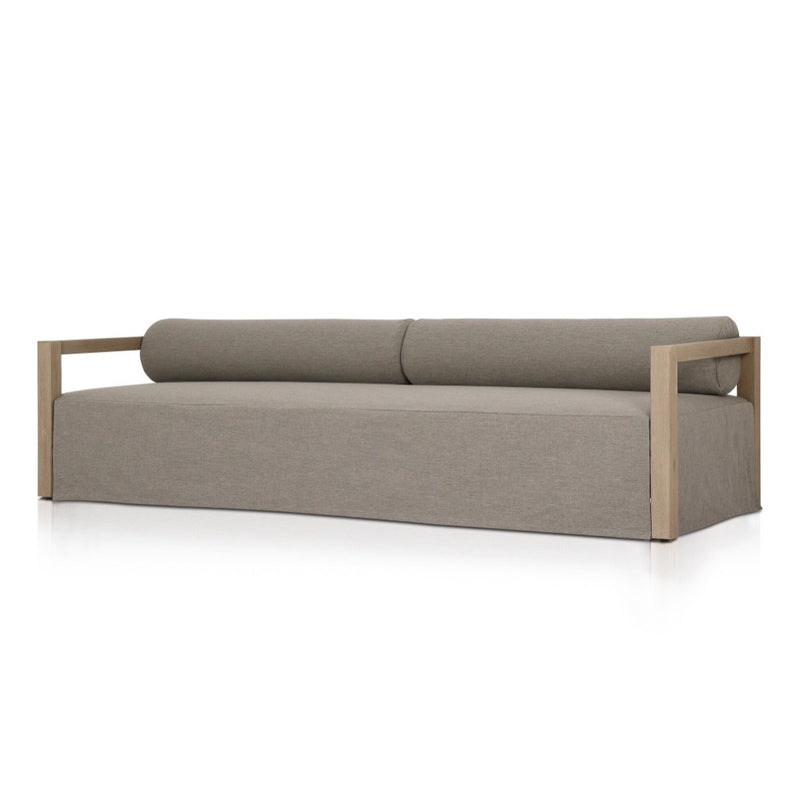 Four Hands Laskin Outdoor Sofa 106" angled view 