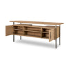 Lauren Desk Natural Solid Oak Open Cabinets 104607-002

