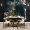 Laurent Dining Table 68238-AB staged view 