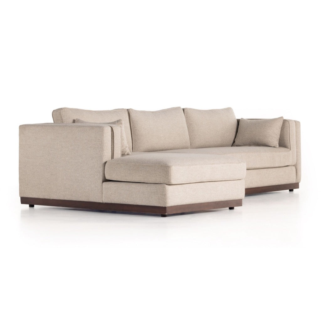Four Hands Lawrence 2-Piece Sectional W/ Chaise angled view