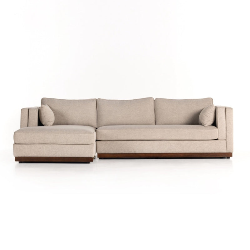 Four Hands Lawrence 2-Piece Sectional W/ Chaise front view