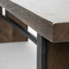 Mercana Ledger Wooden Dining Bench metal and wood detail 
