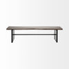 Mercana Ledger Wooden Dining Bench front view 