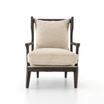 Lennon Chair Cambric Ivory Front View Four Hands
