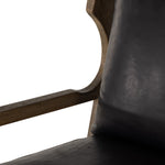 Lennon Chair Heirloom Black Cushion Armrest and Cushion Detail Four Hands