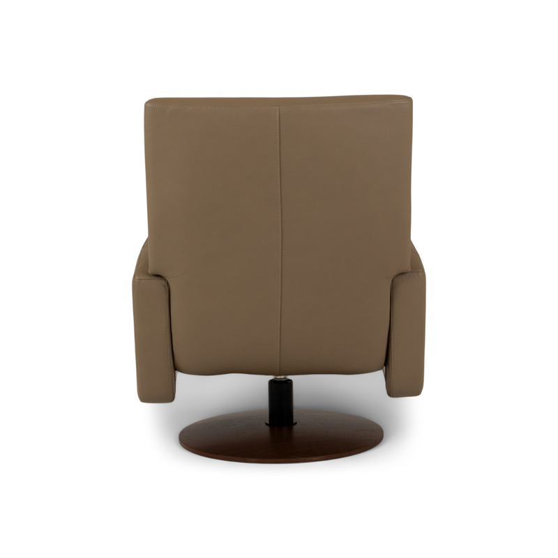 American Leather Lennox Comfort Relax Recliner Bison Champagne Back View