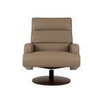Lennox Comfort Relax Recliner Bison Champagne Front Facing View American Leather