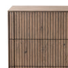 Leo 6 Drawer Dresser by Thomas Bina Rustic Grey Oak Veneer Vertical Reeding 231733-002